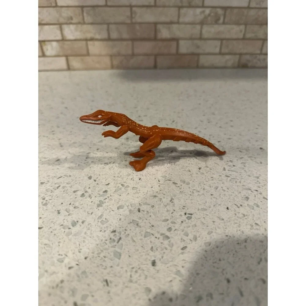 MUTANT LIZARD LEGO FIGURE JURRASIC ORANGE SPECKS‎ 2005 ANIMAL DINOSAUR